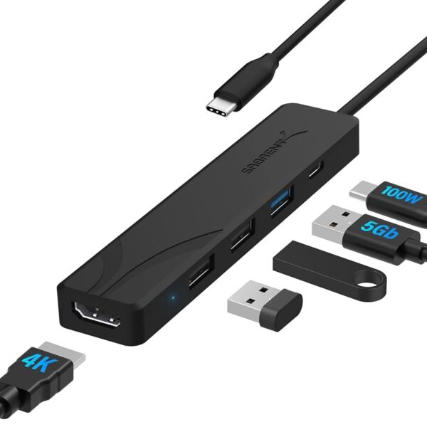USB C Hub Multiport Adapter, 5 in 1 USB-C to HDMI Adapter,